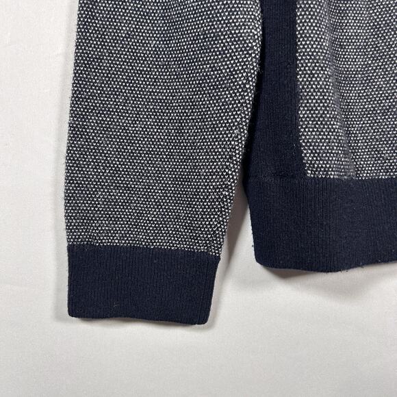 Vince. Classic Luxe Soft Wool Cashmere Crewneck Sweater Gray Navy Men’s Small - Picture 6 of 8